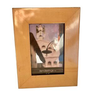 Vtg Blonde Wood Photo Picture Frame 4 X 6 Renderings Scandinavian Style Modern